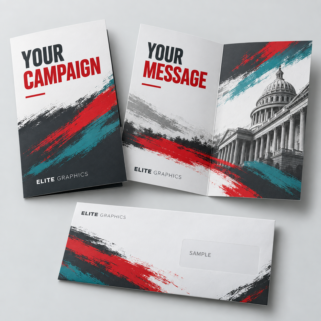 Illustrative brochures & shortfolds sample artwork