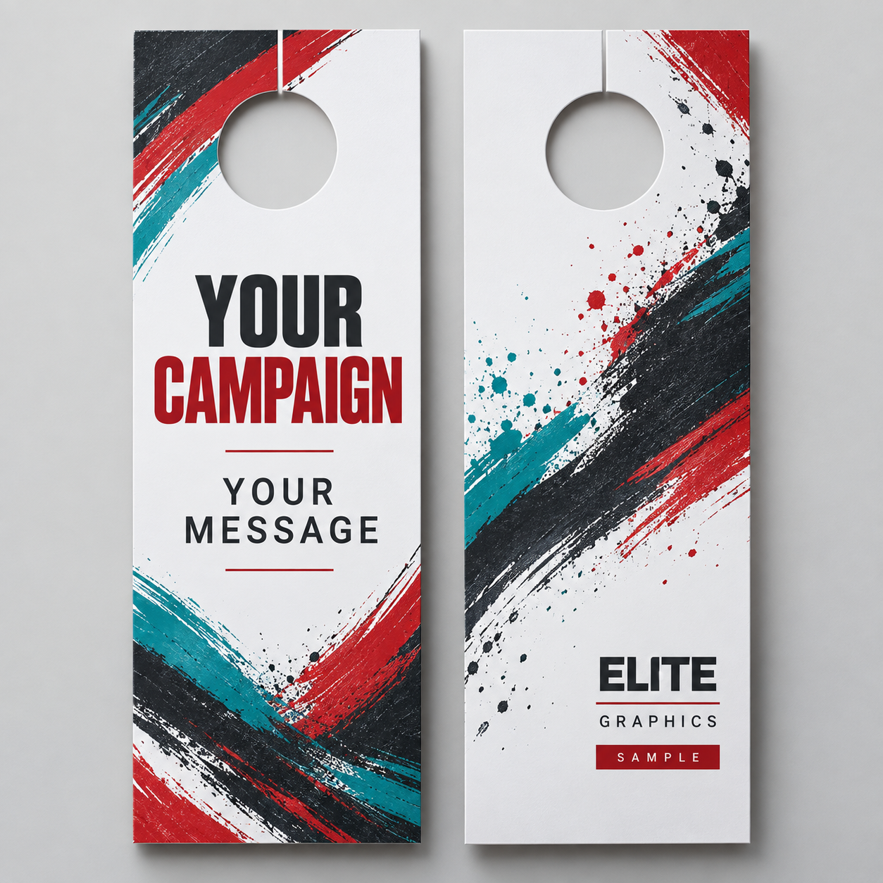 Illustrative doorhangers sample artwork