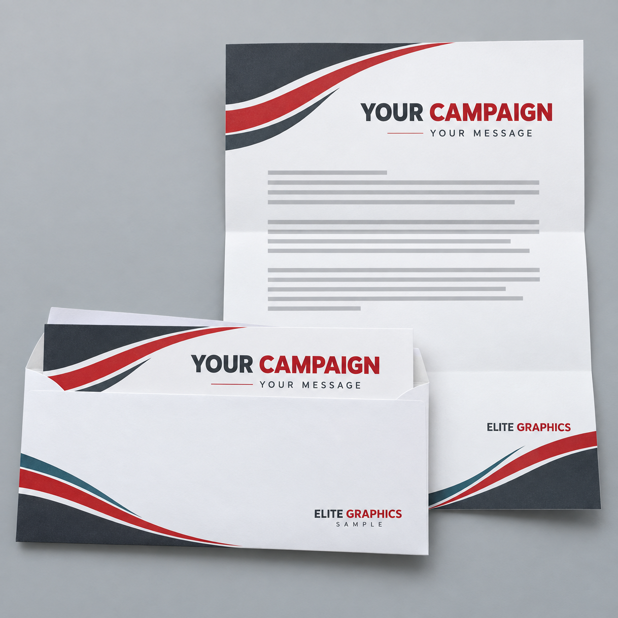 Illustrative letter packages sample artwork
